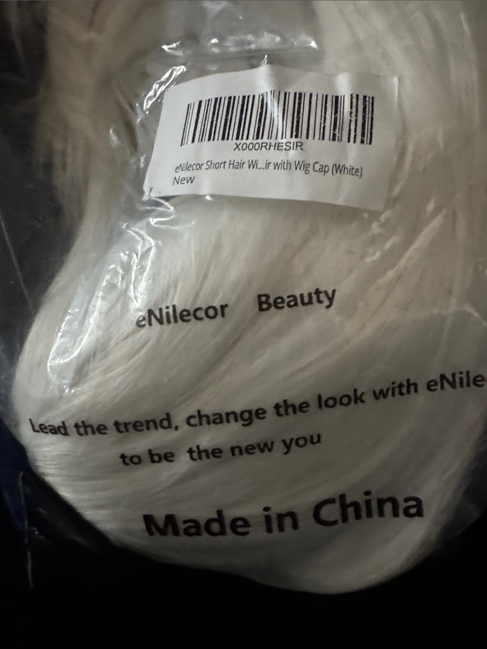 White Short Hair Wig - Women's Synthetic Hair 35.B - Picture 10 of 11
